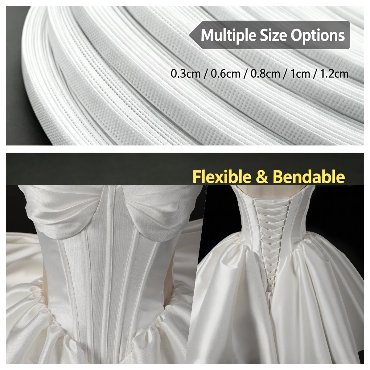 Wedding Dress - Roll Polyester Fish Boning Corset 50~200