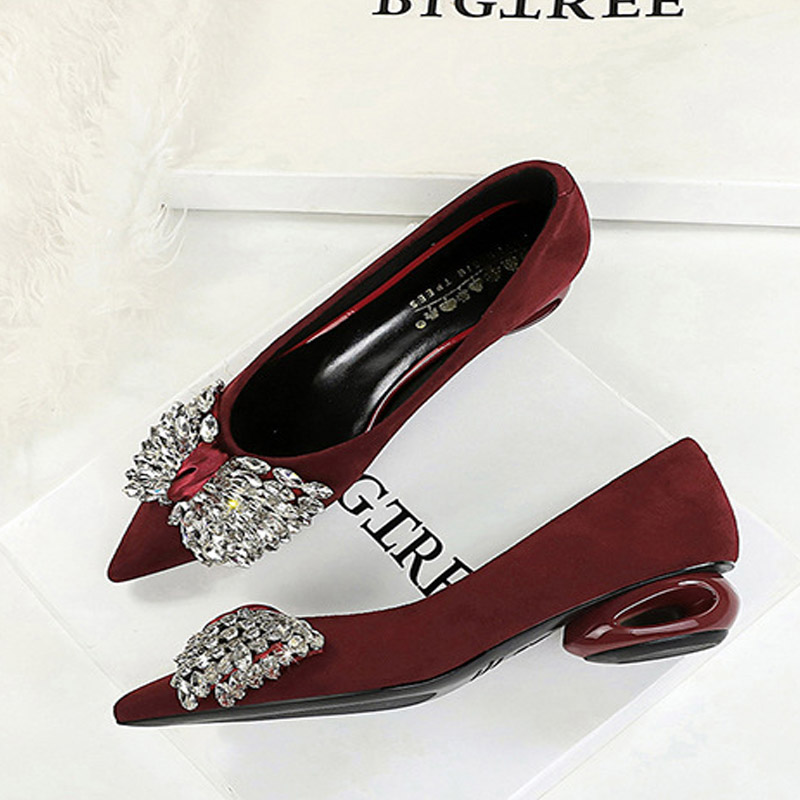 Womens Heels - BIGTREE CRYSTAL Sepatu Hak Tinggi Wanita