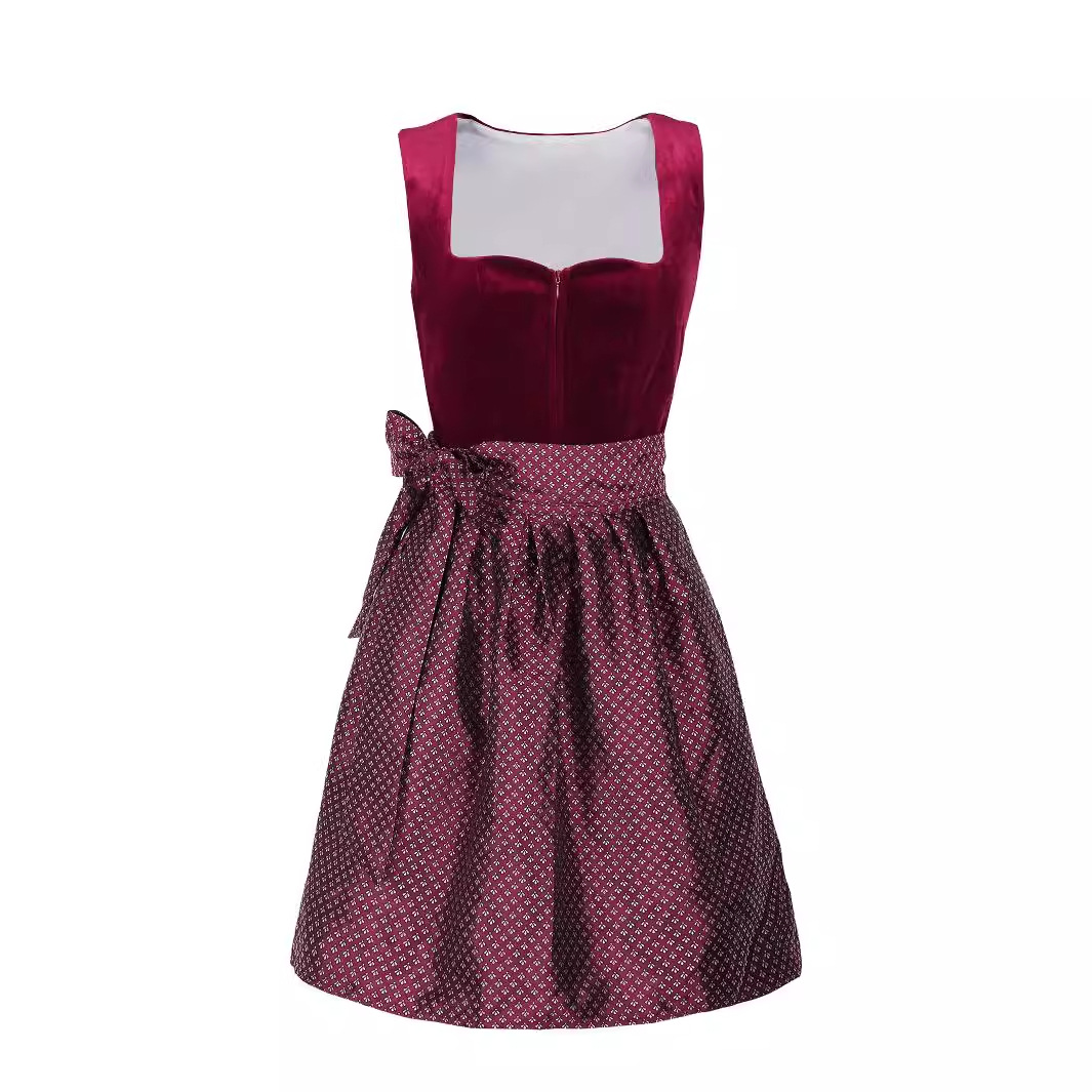 Midi Dress - Kostum Pelayan Bir Oktoberfest Karnaval Wanita