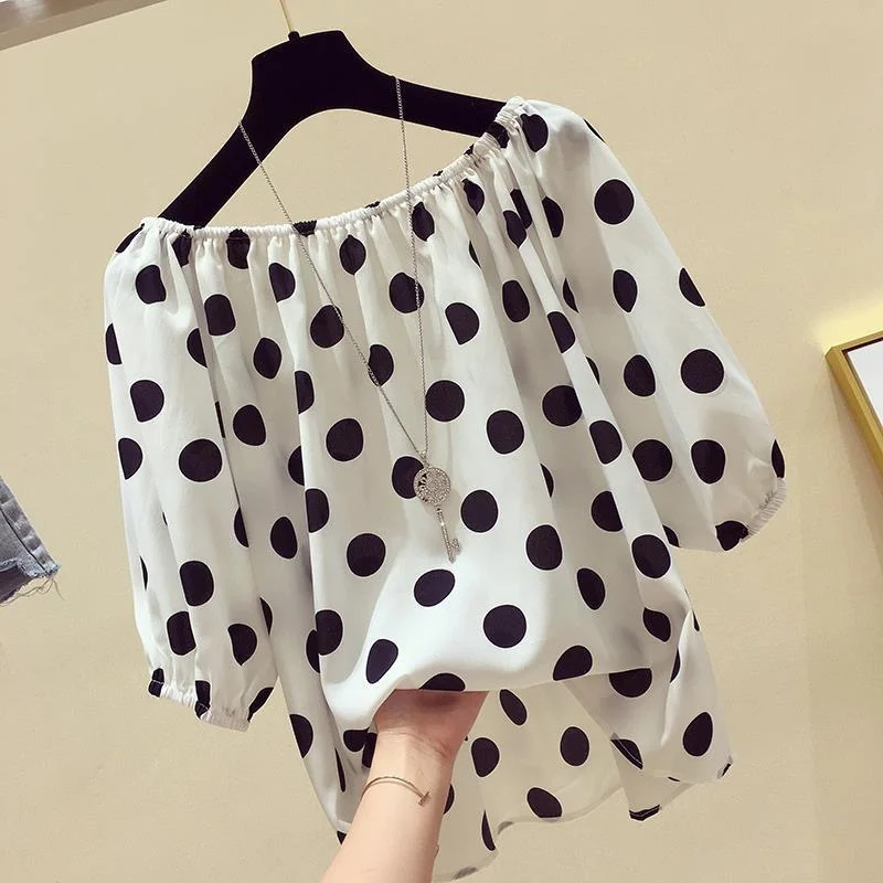 Silk Blouse - Blus longgar wanita, atasan blus cetak