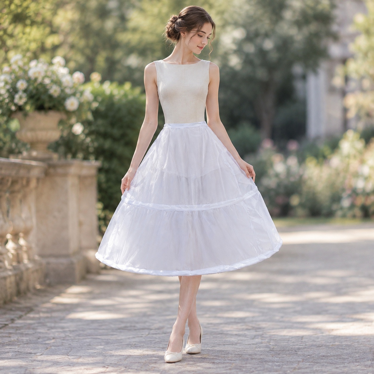 Gaun Tulle Kasual Panjang Maxi - Midi Dress ulasan dan harga