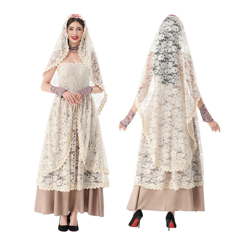 Gaun Maxi Berenda Vintage untu - Lace Dress ulasan dan harga