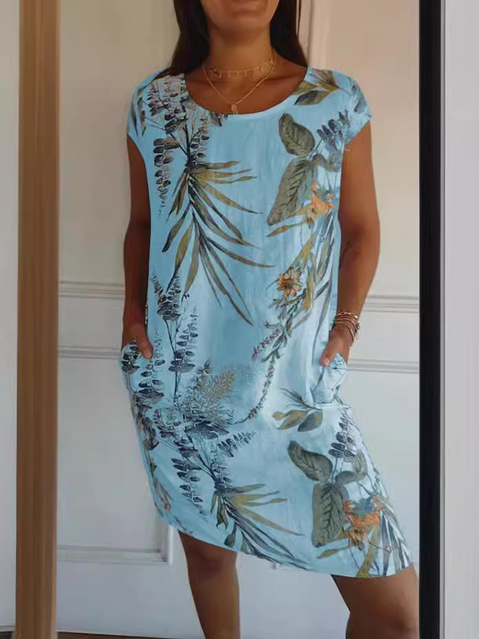 Gaun katun linen musim panas u - Midi Dress ulasan dan harga